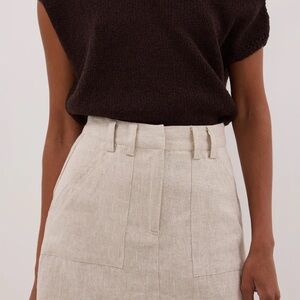 DISSH Beige Linen Skirt